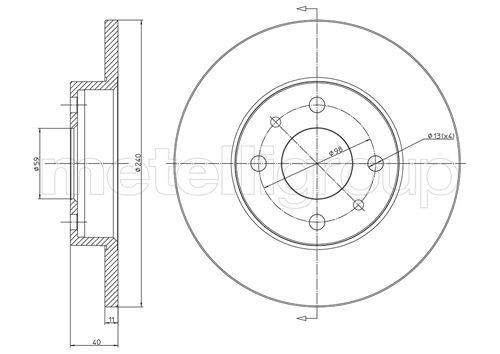 Trusting DF032 Rear brake disc, non-ventilated DF032: Buy near me in Poland at 2407.PL - Good price!