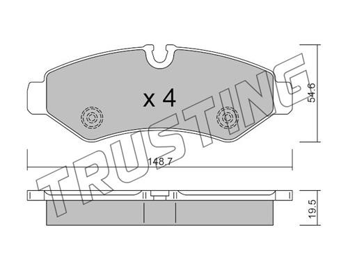 Trusting 1275.0 Klocki hamulcowe, zestaw 12750: Dobra cena w Polsce na 2407.PL - Kup Teraz!