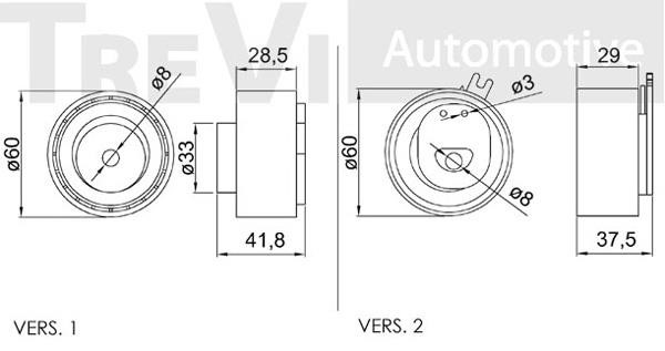 Trevi automotive TD1005 Tensioner pulley, timing belt TD1005: Buy near me in Poland at 2407.PL - Good price!