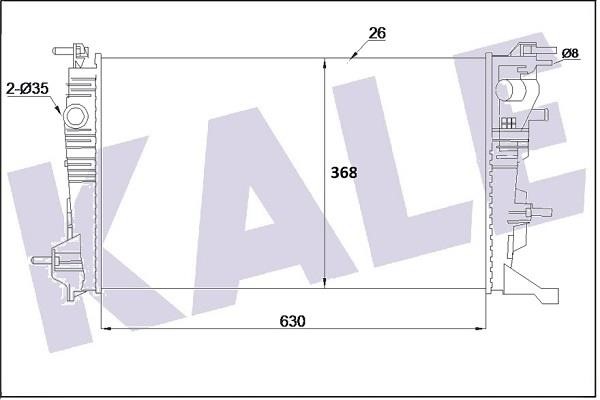 Kale Oto Radiator 351030 Радиатор охлаждения двигателя 351030: Отличная цена - Купить в Польше на 2407.PL!