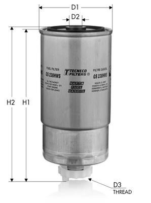 Tecneco GS238HWS Fuel filter GS238HWS: Buy near me in Poland at 2407.PL - Good price!