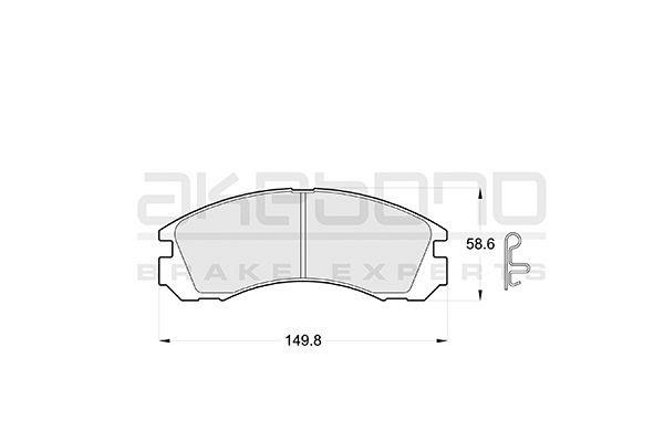 Akebono AN-8088WK Brake Pad Set, disc brake AN8088WK: Buy near me in Poland at 2407.PL - Good price!