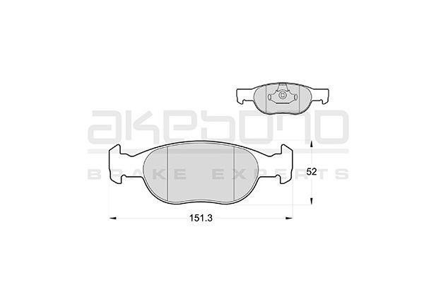 Akebono AN-4028KE Brake Pad Set, disc brake AN4028KE: Buy near me in Poland at 2407.PL - Good price!