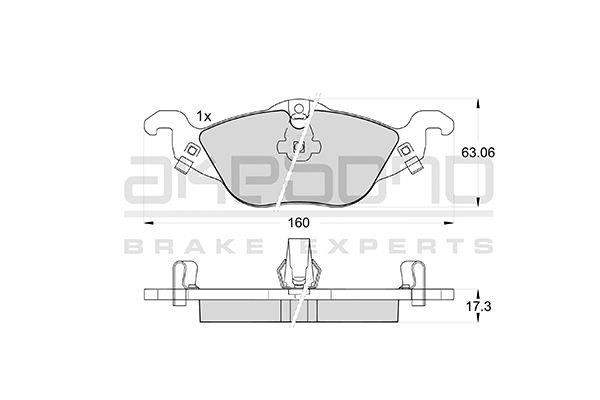 Akebono AN-4330WK Brake Pad Set, disc brake AN4330WK: Buy near me in Poland at 2407.PL - Good price!