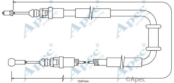 APEC braking CAB1480 Трос гальма стоянки CAB1480: Приваблива ціна - Купити у Польщі на 2407.PL!
