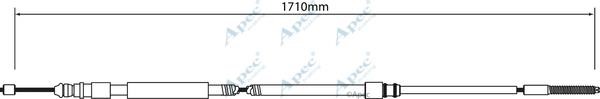 APEC braking CAB1023 Трос стояночного тормоза CAB1023: Отличная цена - Купить в Польше на 2407.PL!