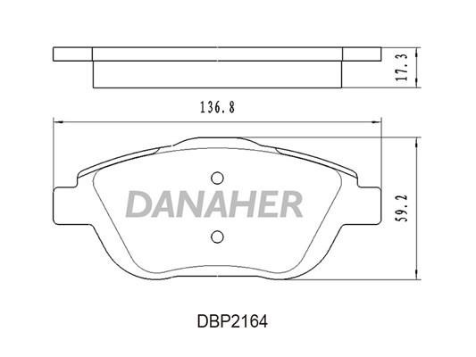 Danaher DBP2164 Brake Pad Set, disc brake DBP2164: Buy near me in Poland at 2407.PL - Good price!