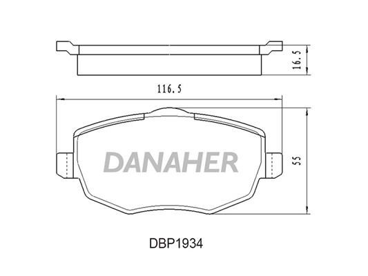 Danaher DBP1934 Тормозные колодки дисковые, комплект DBP1934: Отличная цена - Купить в Польше на 2407.PL!
