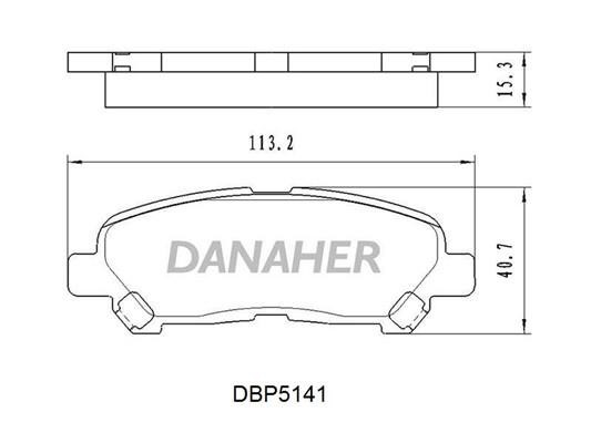 Danaher DBP5141 Тормозные колодки дисковые, комплект DBP5141: Отличная цена - Купить в Польше на 2407.PL!