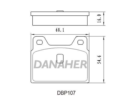 Danaher DBP107 Brake Pad Set, disc brake DBP107: Buy near me in Poland at 2407.PL - Good price!
