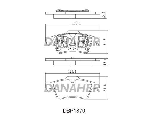Danaher DBP1870 Тормозные колодки дисковые, комплект DBP1870: Отличная цена - Купить в Польше на 2407.PL!