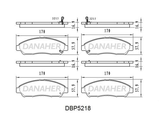 Danaher DBP5218 Гальмівні колодки, комплект DBP5218: Приваблива ціна - Купити у Польщі на 2407.PL!