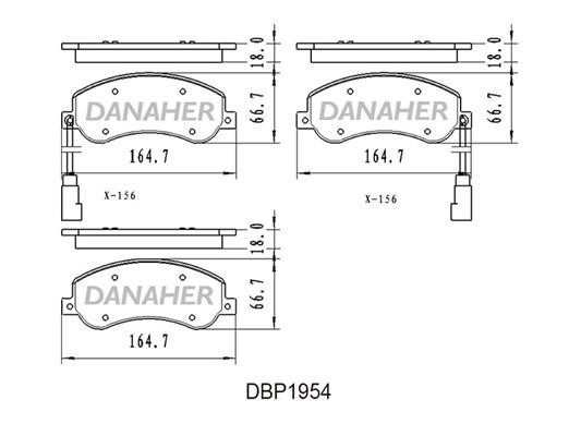 Danaher DBP1954 Тормозные колодки дисковые, комплект DBP1954: Отличная цена - Купить в Польше на 2407.PL!