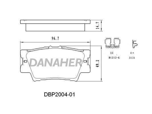 Danaher DBP2004-01 Гальмівні колодки, комплект DBP200401: Купити у Польщі - Добра ціна на 2407.PL!
