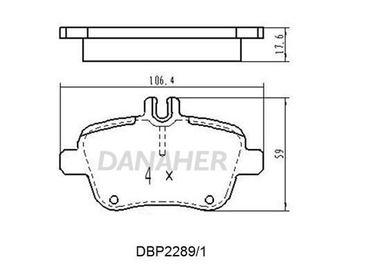 Danaher DBP2289/1 Тормозные колодки дисковые, комплект DBP22891: Отличная цена - Купить в Польше на 2407.PL!