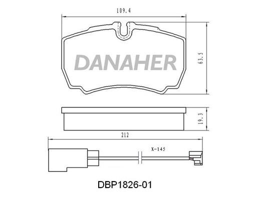 Danaher DBP1826-01 Гальмівні колодки, комплект DBP182601: Купити у Польщі - Добра ціна на 2407.PL!