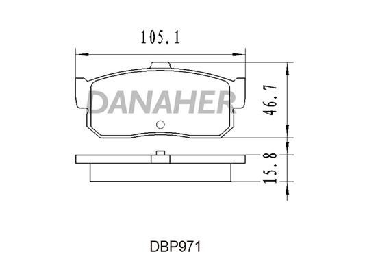 Danaher DBP971 Гальмівні колодки, комплект DBP971: Приваблива ціна - Купити у Польщі на 2407.PL!