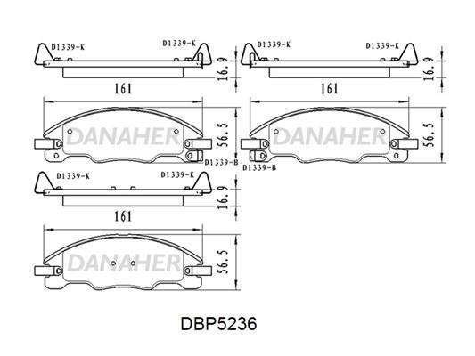 Danaher DBP5236 Klocki hamulcowe przód, komplet DBP5236: Dobra cena w Polsce na 2407.PL - Kup Teraz!
