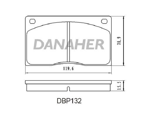 Danaher DBP132 Гальмівні колодки, комплект DBP132: Приваблива ціна - Купити у Польщі на 2407.PL!