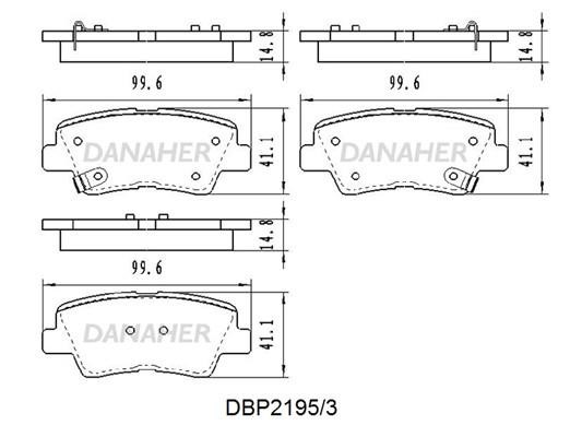 Danaher DBP2195/3 Тормозные колодки дисковые, комплект DBP21953: Отличная цена - Купить в Польше на 2407.PL!
