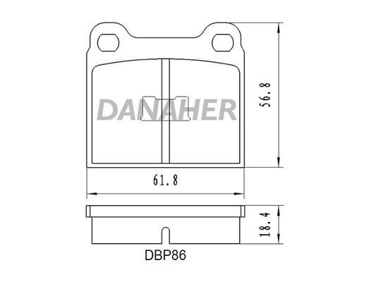 Danaher DBP86 Brake Pad Set, disc brake DBP86: Buy near me in Poland at 2407.PL - Good price!