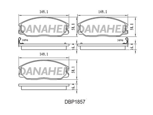 Danaher DBP1857 Тормозные колодки дисковые, комплект DBP1857: Купить в Польше - Отличная цена на 2407.PL!