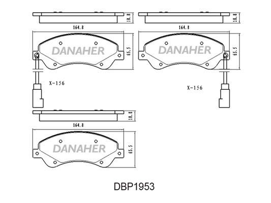 Danaher DBP1953 Тормозные колодки дисковые, комплект DBP1953: Отличная цена - Купить в Польше на 2407.PL!