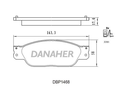Danaher DBP1468 Тормозные колодки дисковые, комплект DBP1468: Отличная цена - Купить в Польше на 2407.PL!