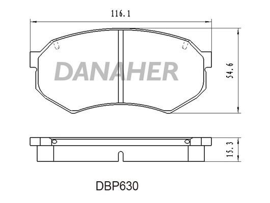 Danaher DBP630 Brake Pad Set, disc brake DBP630: Buy near me in Poland at 2407.PL - Good price!