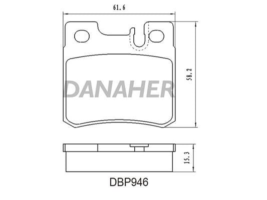 Danaher DBP946 Тормозные колодки дисковые, комплект DBP946: Отличная цена - Купить в Польше на 2407.PL!