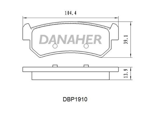 Danaher DBP1910 Тормозные колодки дисковые, комплект DBP1910: Отличная цена - Купить в Польше на 2407.PL!