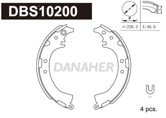 Danaher DBS10200 Brake shoe set DBS10200: Buy near me in Poland at 2407.PL - Good price!