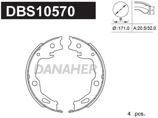 Danaher DBS10570 Parking brake shoes DBS10570: Buy near me in Poland at 2407.PL - Good price!
