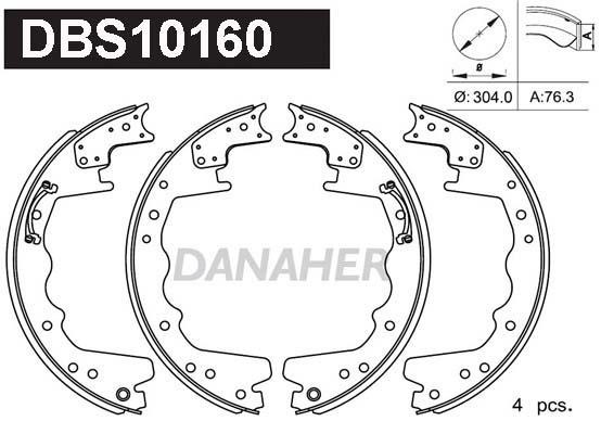 Danaher DBS10160 Brake shoe set DBS10160: Buy near me in Poland at 2407.PL - Good price!