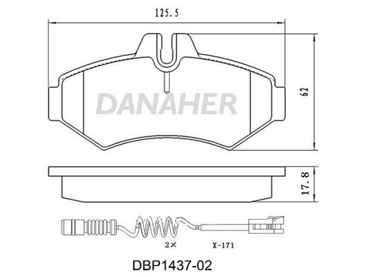 Danaher DBP1437-02 Brake Pad Set, disc brake DBP143702: Buy near me in Poland at 2407.PL - Good price!