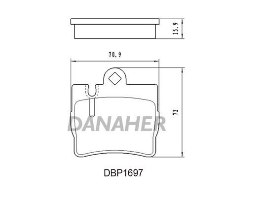 Danaher DBP1697 Тормозные колодки дисковые, комплект DBP1697: Отличная цена - Купить в Польше на 2407.PL!