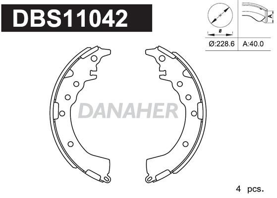 Danaher DBS11042 Brake shoe set DBS11042: Buy near me in Poland at 2407.PL - Good price!