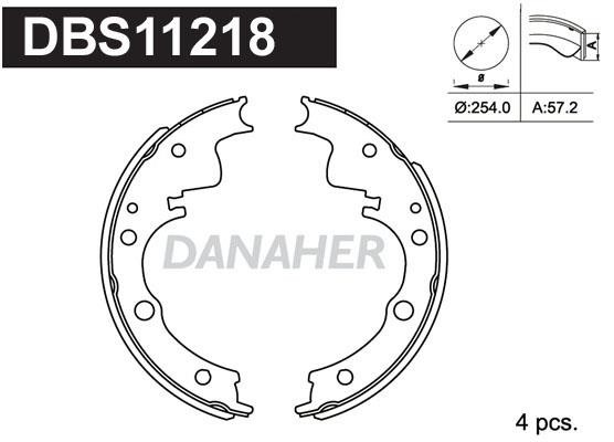 Danaher DBS11218 Колодки гальмівні барабанні, комплект DBS11218: Приваблива ціна - Купити у Польщі на 2407.PL!