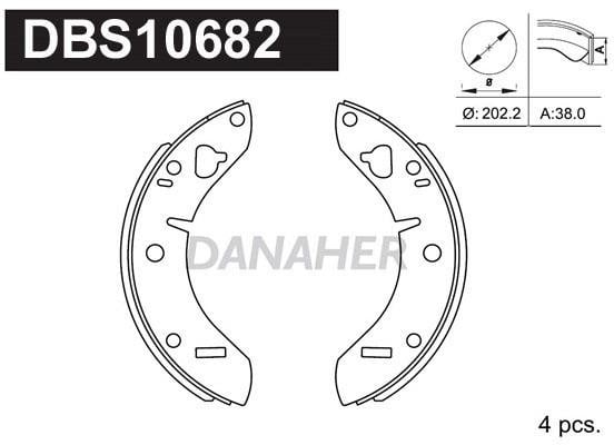 Danaher DBS10682 Колодки гальмівні барабанні, комплект DBS10682: Приваблива ціна - Купити у Польщі на 2407.PL!
