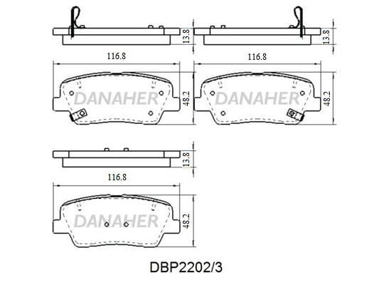 Danaher DBP2202/3 Klocki hamulcowe, zestaw DBP22023: Atrakcyjna cena w Polsce na 2407.PL - Zamów teraz!