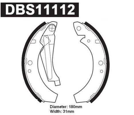 Danaher DBS11112 Колодки тормозные барабанные, комплект DBS11112: Отличная цена - Купить в Польше на 2407.PL!