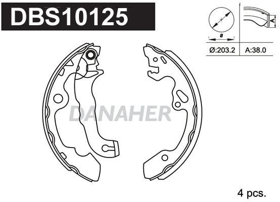 Danaher DBS10125 Колодки тормозные барабанные, комплект DBS10125: Отличная цена - Купить в Польше на 2407.PL!