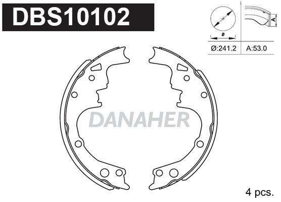 Danaher DBS10102 Колодки тормозные барабанные, комплект DBS10102: Отличная цена - Купить в Польше на 2407.PL!