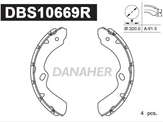 Danaher DBS10669R Колодки тормозные барабанные, комплект DBS10669R: Отличная цена - Купить в Польше на 2407.PL!