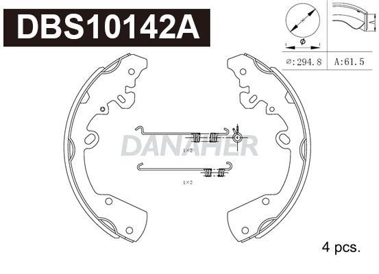 Danaher DBS10142A Brake shoe set DBS10142A: Buy near me at 2407.PL in Poland at an Affordable price!