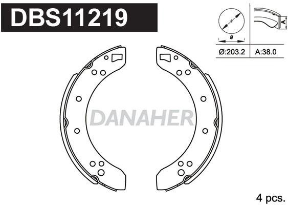 Danaher DBS11219 Колодки тормозные барабанные, комплект DBS11219: Отличная цена - Купить в Польше на 2407.PL!