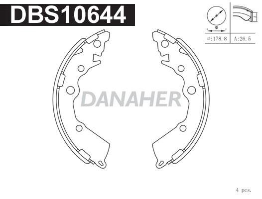 Danaher DBS10644 Brake shoe set DBS10644: Buy near me in Poland at 2407.PL - Good price!