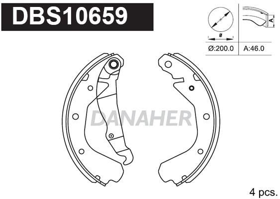 Danaher DBS10659 Brake shoe set DBS10659: Buy near me at 2407.PL in Poland at an Affordable price!