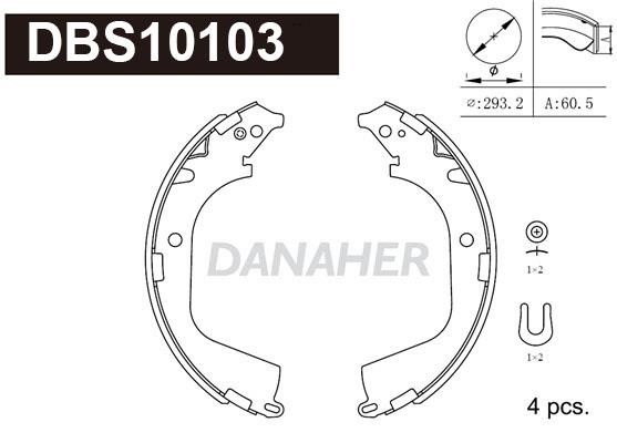 Danaher DBS10103 Колодки гальмівні барабанні, комплект DBS10103: Приваблива ціна - Купити у Польщі на 2407.PL!