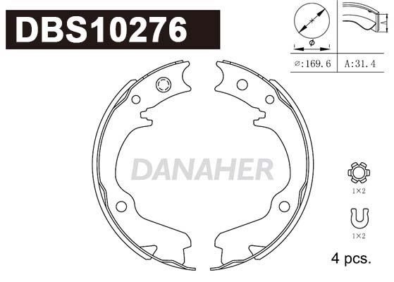 Danaher DBS10276 Parking brake shoes DBS10276: Buy near me in Poland at 2407.PL - Good price!